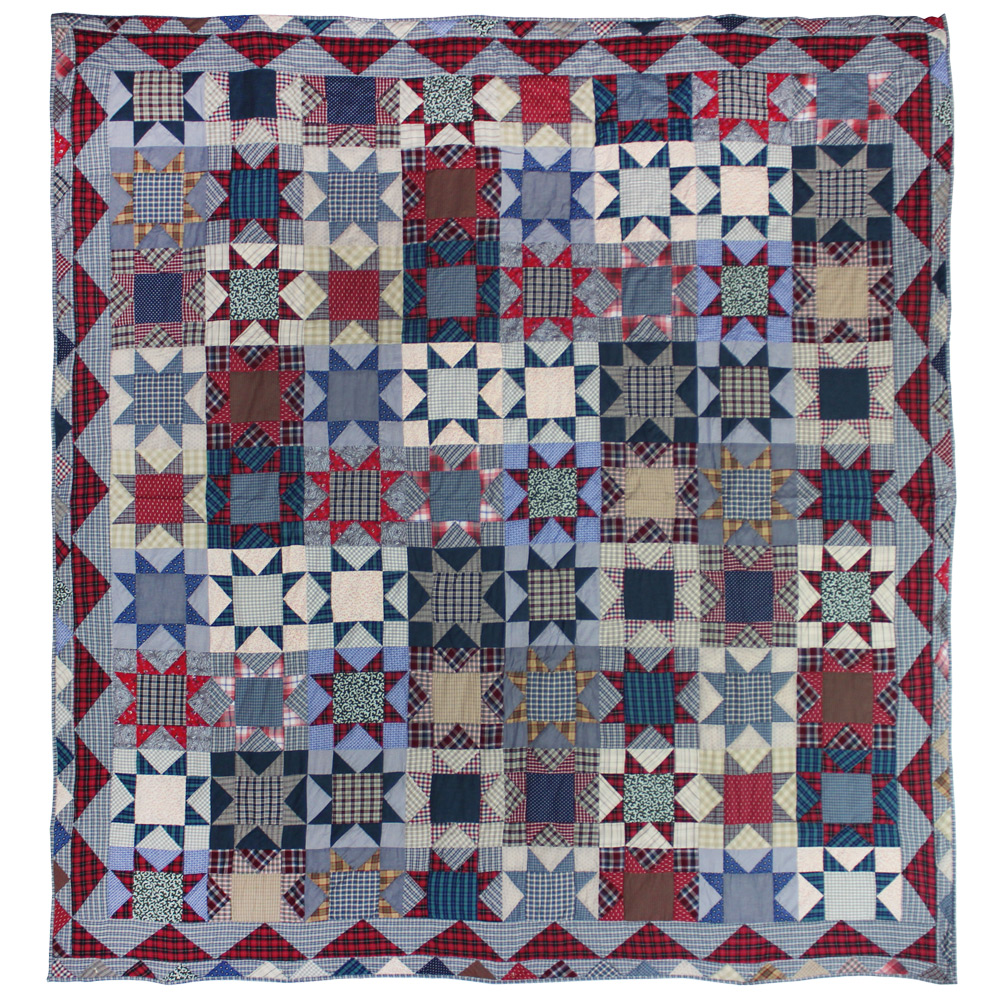 Stars and Squares Super Queen Quilt 92"W X 96"L