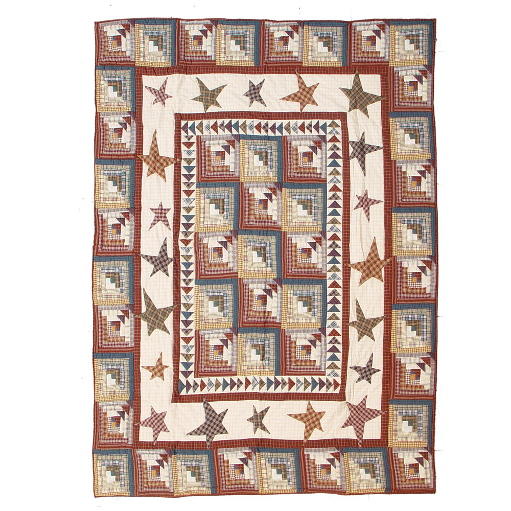 Woodland Star and Geese King Quilt 105"W x 95"L