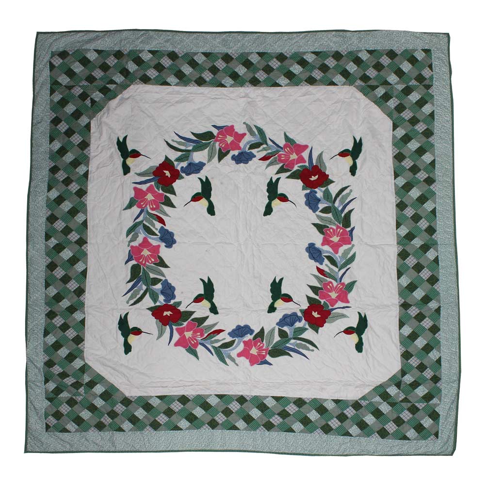 Hummingbird Queen Quilt 85"W x 95"L