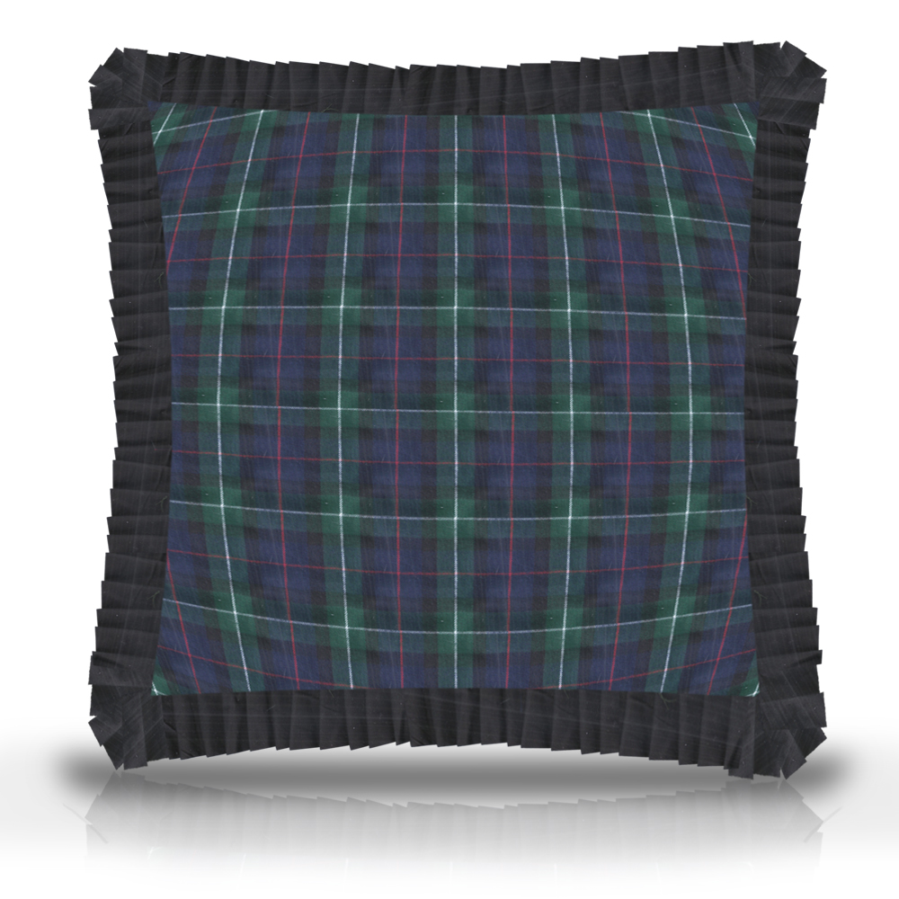 Tartan Plaid,fabric toss pillow16"w x 16"l, ruffled