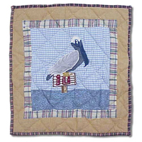 By the Bay Pelican Toss Pillow 16"W x 16"L