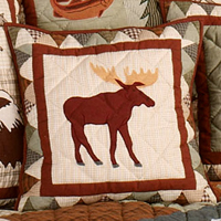 Mountain Whispers Moose Toss Pillow 16"W x 16"L