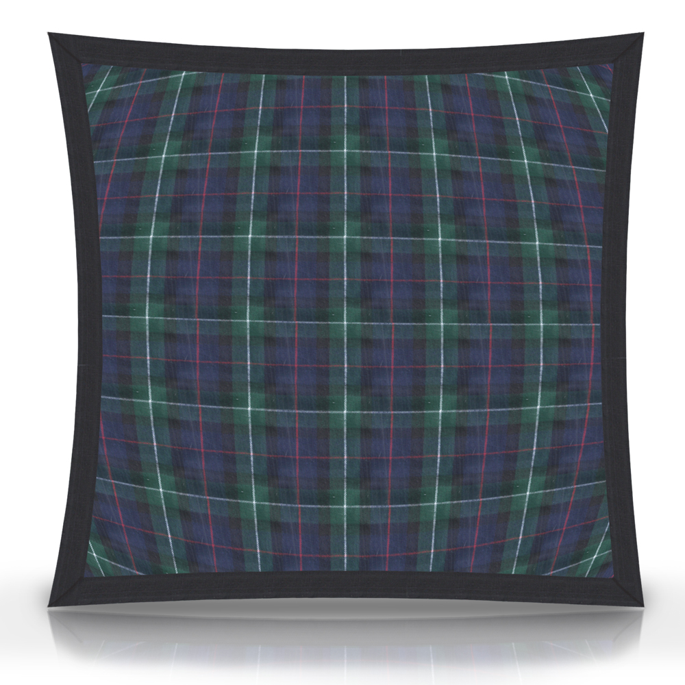 Tartan Plaid,fabric Toss Pillow 16"W x 16"L, flanged