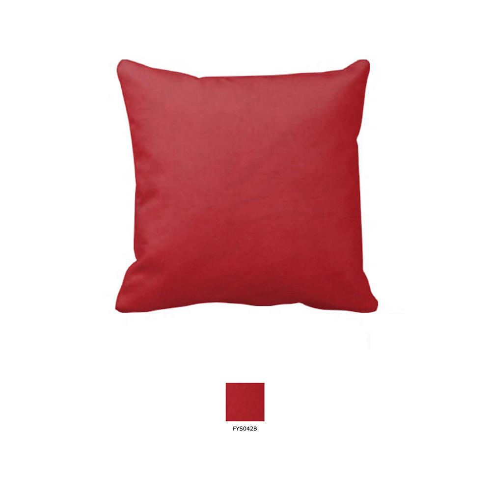 Bright Red Solid Toss Pillow 16"W x 16"L