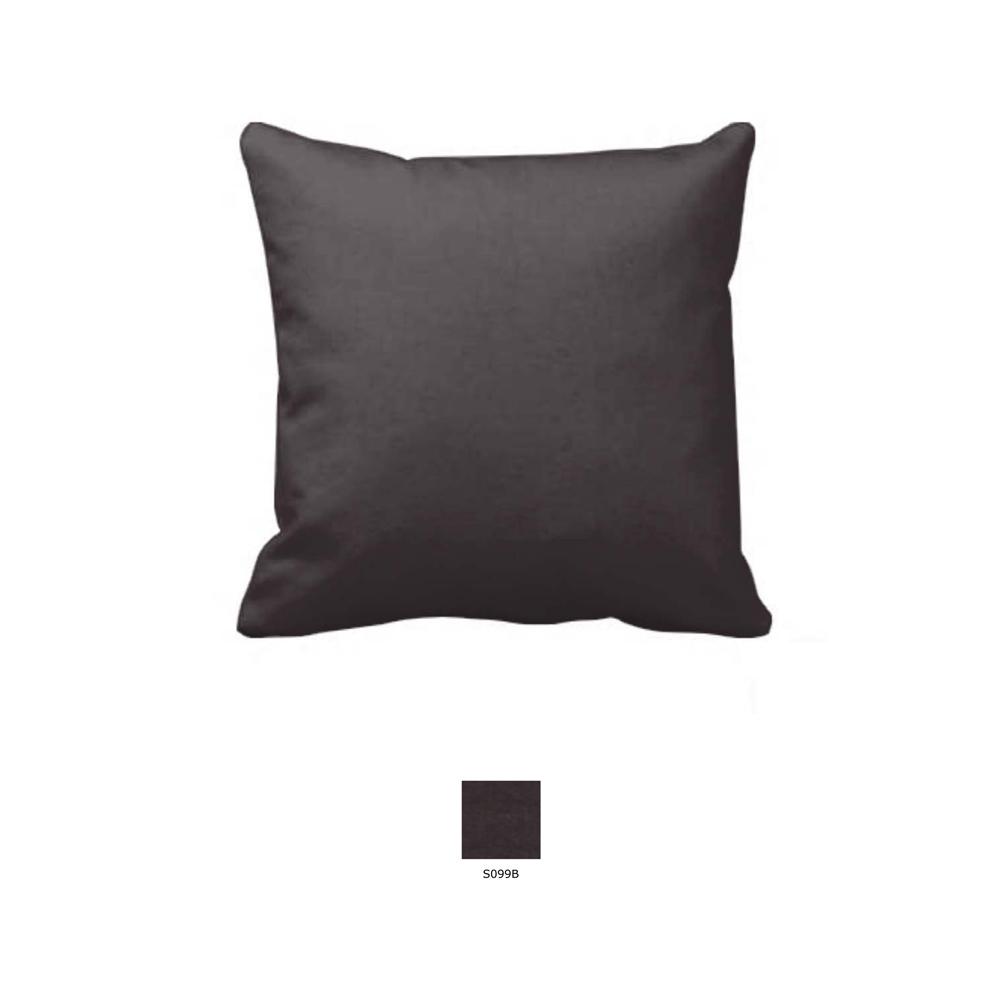 Black Solid Toss Pillow 16"W x 16"L