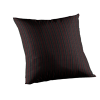 Black and Maroon Stripe Toss Pillow 16"W x 16"L