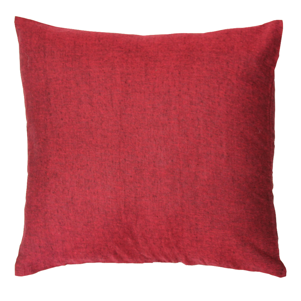 Maroon Chambray Toss Pillow 16"W x 16"L