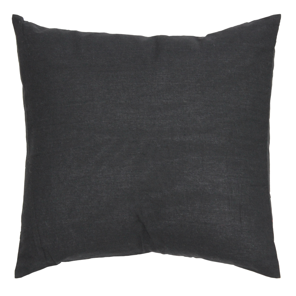Black Chambray Toss Pillow 16"W x 16"L