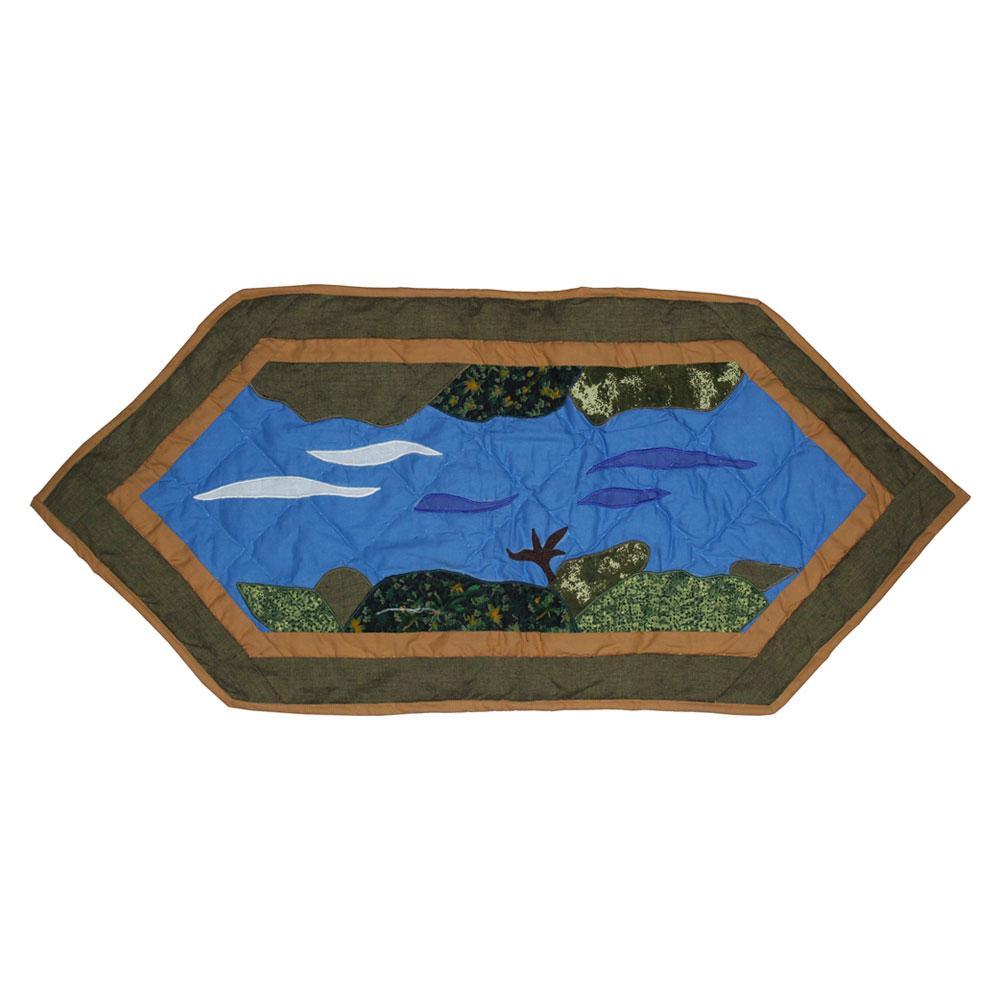 Fly Fishing Table Runner Extra Short 36"W x 16"L
